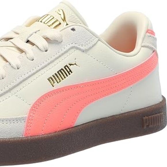 PUMA Women's Club II Era Sneaker, Alpine Snow-Fluro Peach PES-Gum, 8.5 NWT - Picture 1 of 7